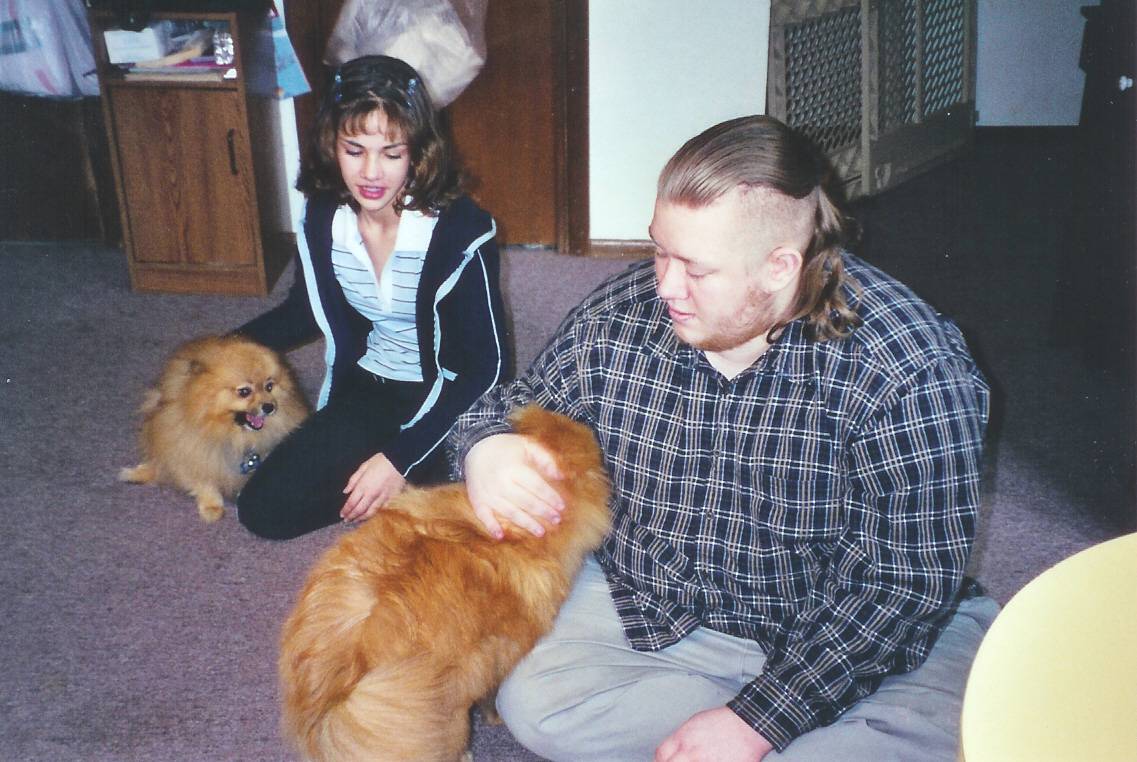 James, Krystal, and Dogs '02