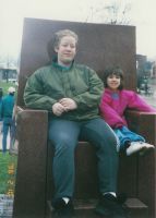 James and Krystal on a granate chair '96